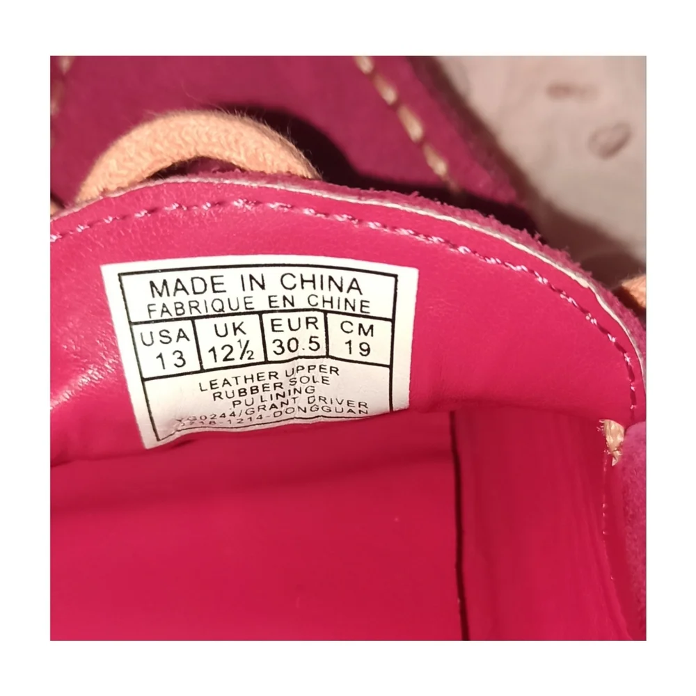 COLE HAAN GRANT DRIVER MOCCASINS LOAFERS PINK SUEDE GIRLS (NWOT)